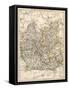 Map of Oxfordshire, Buckinghamshire, and Berkshire, England, 1870s-null-Framed Stretched Canvas