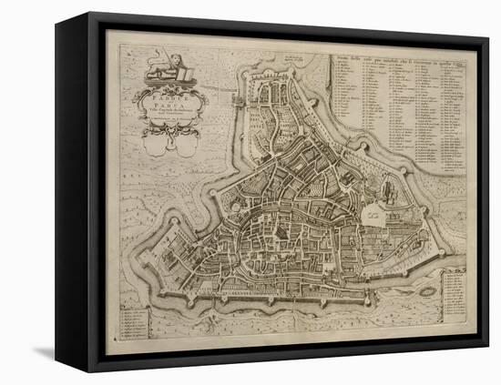 Map of Padua, from 'Les Villes De Venetie', 1704, Published by Pierre Mortier in Amsterdam-Pierre Mortier-Framed Stretched Canvas