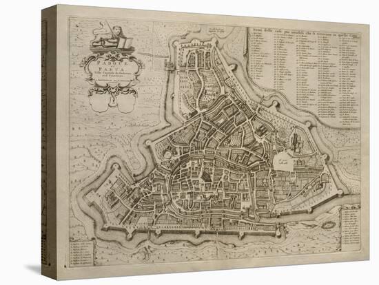 Map of Padua, from 'Les Villes De Venetie', 1704, Published by Pierre Mortier in Amsterdam-Pierre Mortier-Stretched Canvas