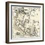 Map of Palatine Hill, City Center of Ancient Rome-null-Framed Giclee Print