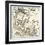 Map of Palatine Hill, City Center of Ancient Rome-null-Framed Giclee Print