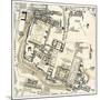 Map of Palatine Hill, City Center of Ancient Rome-null-Mounted Giclee Print