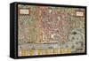 Map of Palermo from Civitates Orbis Terrarum-null-Framed Stretched Canvas
