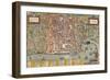 Map of Palermo from Civitates Orbis Terrarum-null-Framed Giclee Print