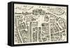 Map of Palermo, Italy, 18th Century-null-Framed Stretched Canvas