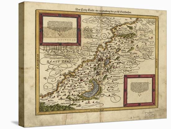 Map of Palestine, 1588-Science Source-Stretched Canvas