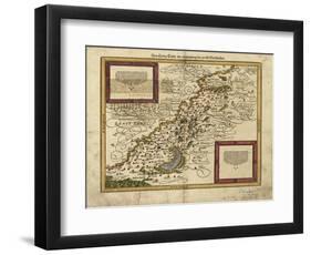 Map of Palestine, 1588-Science Source-Framed Giclee Print