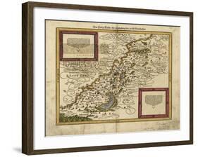 Map of Palestine, 1588-Science Source-Framed Giclee Print