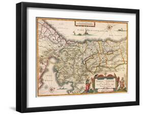 Map of Palestine 1629-Jodocus Hondius-Framed Giclee Print