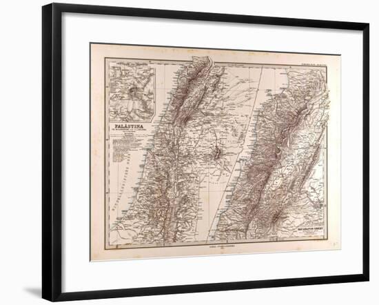 Map of Palestine, 1875-null-Framed Giclee Print