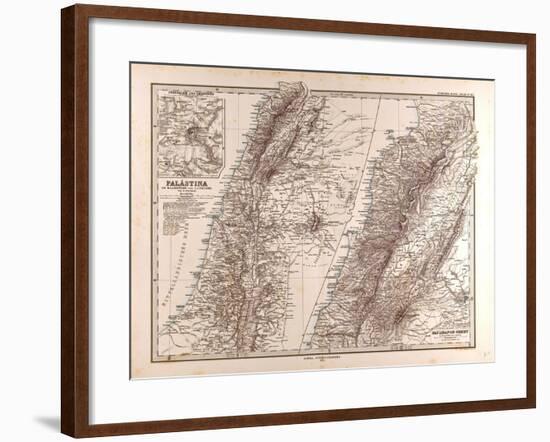 Map of Palestine, 1875-null-Framed Giclee Print