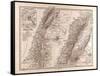 Map of Palestine, 1875-null-Framed Stretched Canvas