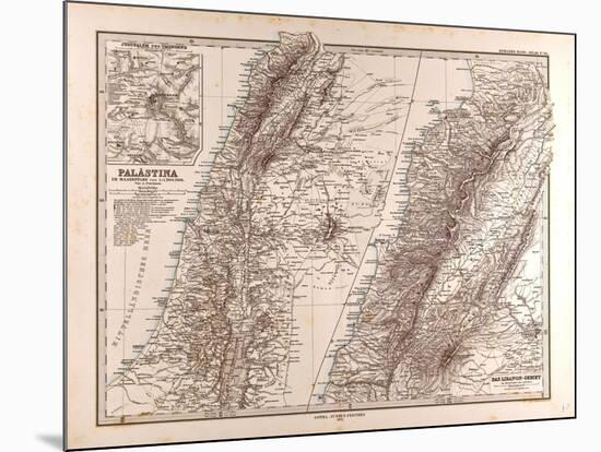 Map of Palestine, 1875-null-Mounted Giclee Print