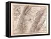 Map of Palestine, 1875-null-Framed Stretched Canvas