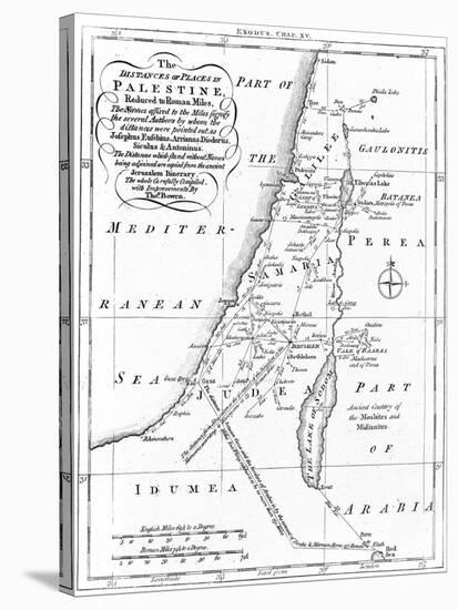 Map of Palestine Based on Ancient Authors, C1830-null-Stretched Canvas