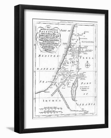 Map of Palestine Based on Ancient Authors, C1830-null-Framed Giclee Print