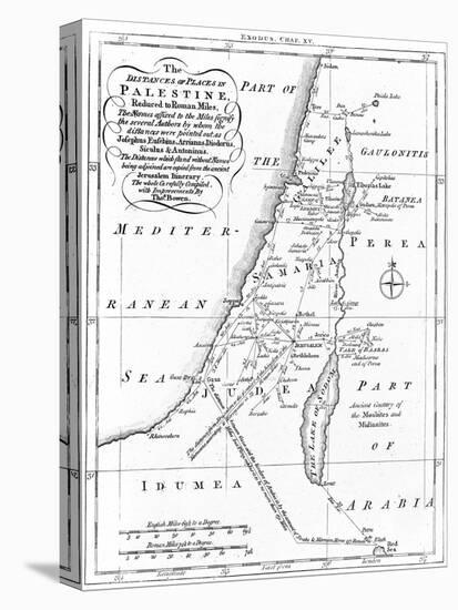 Map of Palestine Based on Ancient Authors, C1830-null-Stretched Canvas