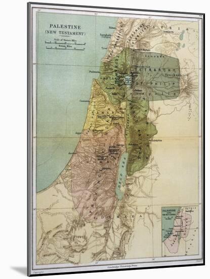 Map of Palestine During New Testament Times-null-Mounted Photographic Print