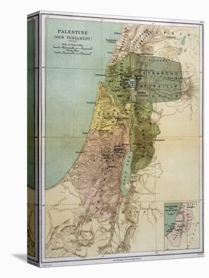 Map of Palestine During New Testament Times-null-Stretched Canvas