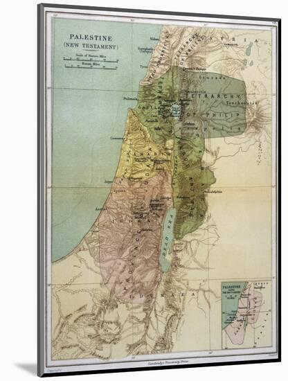 Map of Palestine During New Testament Times-null-Mounted Photographic Print