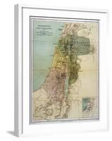 Map of Palestine During New Testament Times-null-Framed Art Print