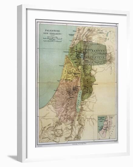 Map of Palestine During New Testament Times-null-Framed Art Print