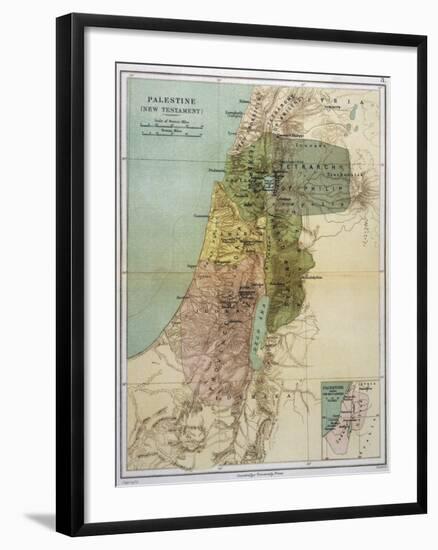 Map of Palestine During New Testament Times-null-Framed Art Print