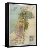 Map of Palestine During New Testament Times-null-Framed Stretched Canvas