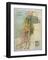 Map of Palestine During New Testament Times-null-Framed Art Print