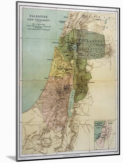 Map of Palestine During New Testament Times-null-Mounted Art Print