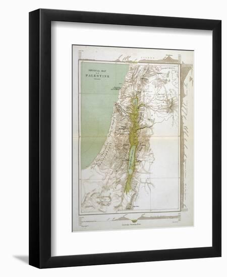 Map of Palestine in Biblical Times-null-Framed Art Print