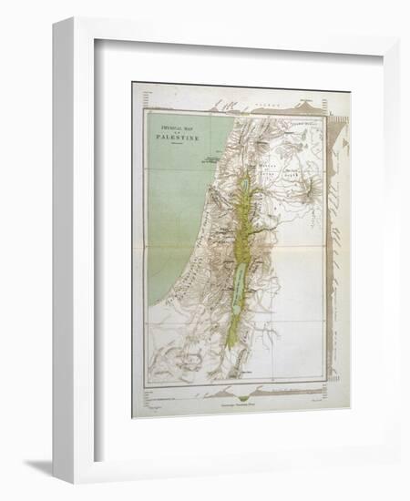 Map of Palestine in Biblical Times-null-Framed Art Print