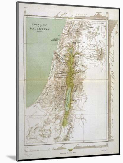 Map of Palestine in Biblical Times-null-Mounted Art Print