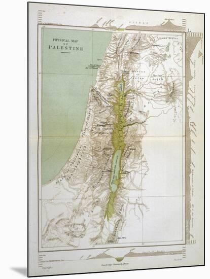 Map of Palestine in Biblical Times-null-Mounted Art Print