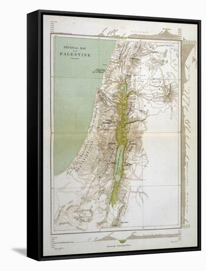 Map of Palestine in Biblical Times-null-Framed Stretched Canvas