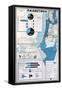 Map of Palestine Showing the Increase in Jewish Population Between 1934 and 1956-null-Framed Stretched Canvas