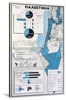 Map of Palestine Showing the Increase in Jewish Population Between 1934 and 1956-null-Stretched Canvas