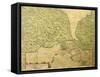 Map of Panama, 1744-null-Framed Stretched Canvas