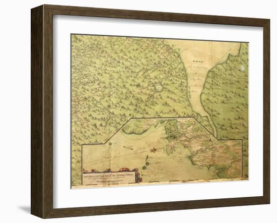 Map of Panama, 1744-null-Framed Giclee Print