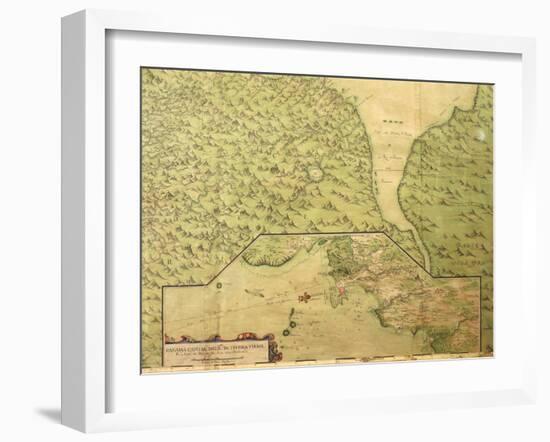 Map of Panama, 1744-null-Framed Giclee Print