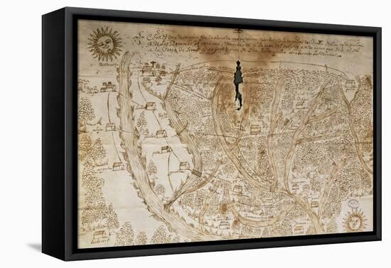 Map of Panama, the Land of Cayapa, Yatino and Yambas, 1597-null-Framed Stretched Canvas