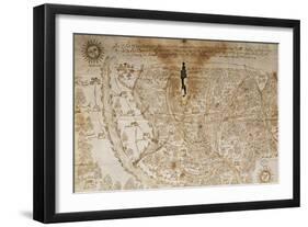Map of Panama, the Land of Cayapa, Yatino and Yambas, 1597-null-Framed Giclee Print