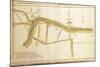 Map of Panfilio Canal in Port of Ravenna, Italy-null-Mounted Giclee Print