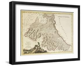 Map of Papal States, Italy, 1783-null-Framed Giclee Print