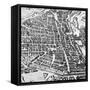 Map of Paris, 1620-null-Framed Stretched Canvas