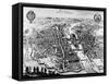 Map of Paris, 1620-null-Framed Stretched Canvas