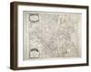 Map of Paris, 1723-B. Jaillot-Framed Giclee Print