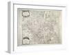 Map of Paris, 1723-B. Jaillot-Framed Giclee Print