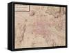 Map of Paris and Its Surroundings, from "Oisivetes"-Sebastien Le Pretre de Vauban-Framed Stretched Canvas