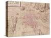 Map of Paris and Its Surroundings, from "Oisivetes"-Sebastien Le Pretre de Vauban-Stretched Canvas